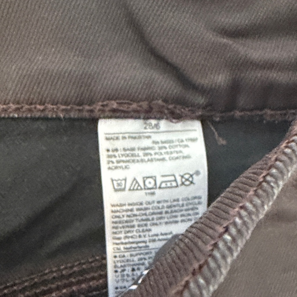 Banana Republic Chocolate Brown Jeans Size 28/6 High-Rise Slim Cut❤️ - Picture 3 of 7